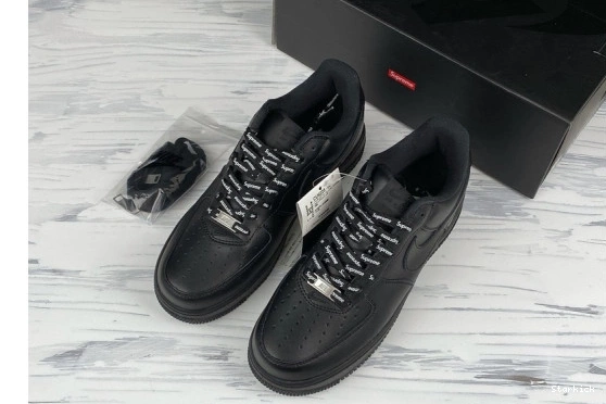  1 Force  Supreme CU9225-001 Air Nike Low Black 0321